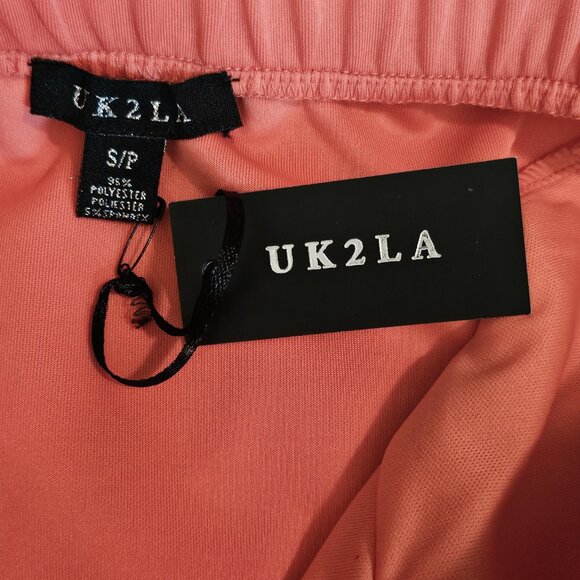 NWT UK2LA Coral Sweetheart Neckline Bustier Bodice Peplum Romper Size Small - Picture 6 of 10